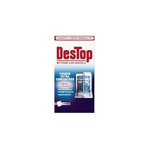 Destop Nettoyant Lave Vaisselle Anti Calcaire Sachet Extra-Concentré - 3 Sachets