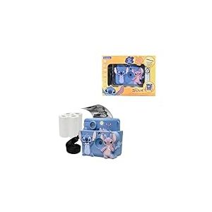 Lexibook, Disney Stitch, Starcam&reg; Print, Pack cam&eacute;ra avec imprimante instantan&eacute;e, Carte SD, 4 Rouleaux de Papier, Bleu, DJ130DZ