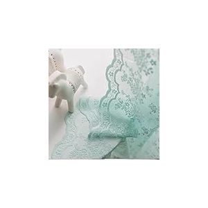 YJ Yanjun Lot de 2 Panneaux de Rideaux Transparents r&eacute;tro en Dentelle Vert Menthe pour d&eacute;coration de Chambre de Fille et Salon, 132 x 213,4 cm (l x L) &eacute;cume de mer/Turquoise Pelle/Bleu &oelig;uf