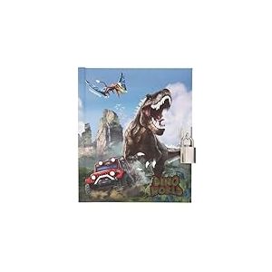 Depesche 13997 Dino World - Journal Intime avec Serrure et cl&eacute;, Livre en Violet, avec Motif de mod&egrave;le, Dessin de Chat et 192 Pages lign&eacute;es