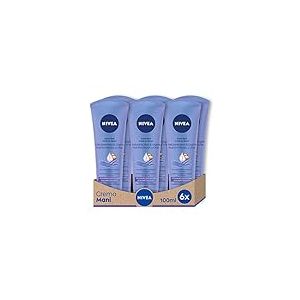 NIVEA Crème Mains Vellutante en Paquet de 6 x 100 ml, crème nourrissante enrichie au beurre de karité, crème parfumée pour les mains de formule douce et légère