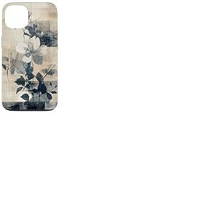 Art botanique vintage nature abstrait esthétique monochrome Coque pour iPhone 13