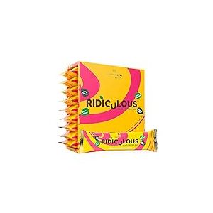 Barre Protéinée Vegan Ridiculous | Chocolat Caramel | 100% Vegan | Sans huile de palme | 15g de protéines et peu de sucre| Protein Works | Boite de 9