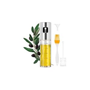 PORTENTUM Pulv&eacute;risateur d'huile Premium pour cuisine et friteuse d'air 100 ml Spray Cuisine Anti-goutte, Huile en verre avec distributeur, Accessoires Friteuse sans huile