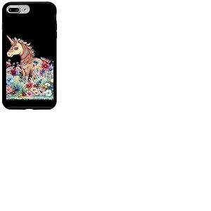 Femmes Fleurs Nature Licorne Cheval Licorne Licorne Filles Enfants Coque pour iPhone 7 Plus/8 Plus
