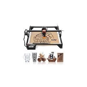 VEVOR Machine &agrave; Graver Laser 5 W Graveur Laser Zone de Travail 38x40 cm Vitesse de D&eacute;placement 10000 mm/min Point Compress&eacute;, Protection Oculaire, Machine de D&eacute;coupe Gravure pour Bois Certains M&eacute;taux