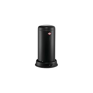 WESCO Poubelle Baseboy de couleur noir mat, t&ocirc;le d'acier rev&ecirc;tue par pulv&eacute;risation, volume de 20 litres, insert en m&eacute;tal, amortisseur int&eacute;gr&eacute;, p&eacute;dale en m&eacute;tal avec surface de marche en caoutchouc