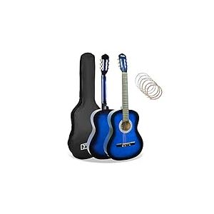 3rd Avenue Guitare Classique 4/4 Pleine Grandeur Avec Cordes En Nylon Espagnol Pour D&eacute;butant - 6 Mois De Cours Gratuits, Sac, Cordes - Bleu