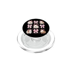 Cochon d'Inde Cochon d'Inde Nœud Papillon Rose Maman PopSockets PopGrip pour MagSafe