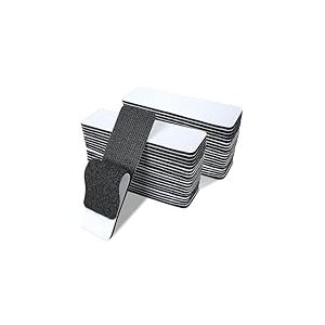 Kolamom 40 Scratch Autocollant Double Face, Scratch Autocollant 3 cm × 10 cm, pour Tapis, Coussins de Canapé, Noir