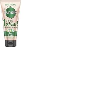 Sunsilk, Traitement intensif 1 minute Wow, masque cheveux bouclés, ligne de rêve, masque capillaire restructurant, avec huile de macadamia, élasticité et biotine, 6 pièces de 180 ml