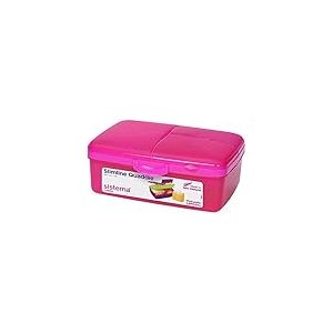 Sistema SI962 Quaddie Boîte à Repas avec Bouteille Plastique Rose 45 x 35 x 25 cm