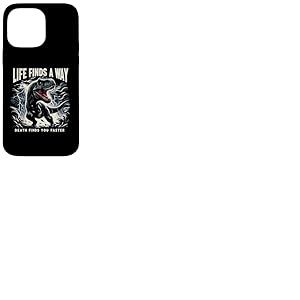 Life Finds A Way Death Finds You Faster Jeu de mots dinosaure T Rex Coque pour iPhone 14 Pro Max