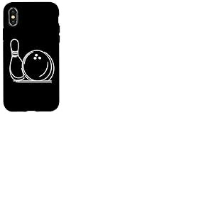 Dessin d'une Boule de Bowling et d'une quille Coque pour iPhone X/XS