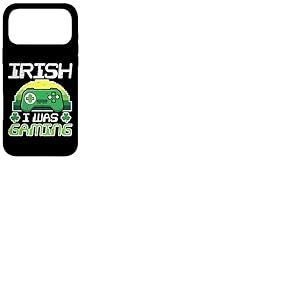 St Patrick Irish I Was Gaming Saint Pattys Hommes Gar&ccedil;ons Enfants Coque pour iPhone 17 Pro Max