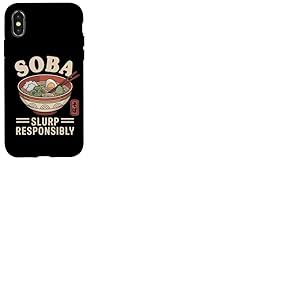 Japon Slurp Responsibly Soba Nouilles Souvenir Otaku Japonais Coque pour iPhone X/XS