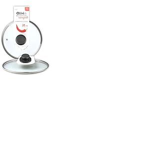 IPEA Couvercle pour Poêle ou Casserole en Verre Trempé – 16/18 / 20/22 / 24/26 / 28/30 cm – Transparent Rond Universel avec Bouton pour Poêles et Casseroles Cuisine – Compatible Lave-Vaisselle