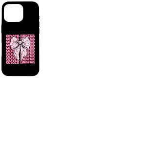 Ruban rose coyote chasseur coyote, coquette Coque pour iPhone 16 Pro