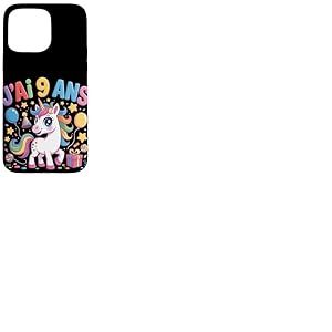 Enfant Licorne Enfant 9ans Anniversaire Garcon Fille Licorne Coque pour iPhone 15 Pro Max