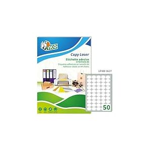 Tico LP4W-3627 &Eacute;tiquettes Ovales, 100 Feuilles, Blanc