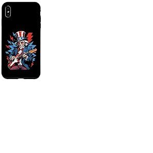 Uncle Sam Guitare électrique 4 juillet Rock USA Coque pour iPhone XS Max