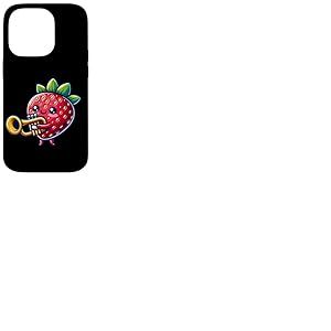 Fraise Avec Trompette Musicien Adorable Coque pour iPhone 14 Pro