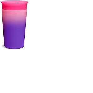 Munchkin Miracle 360 Tasse Changement de Couleur | Tasse Bébé et Tout-Petits Sans BPA | Sans Déversement | 12+ Mois | 9oz/266ml | Rose