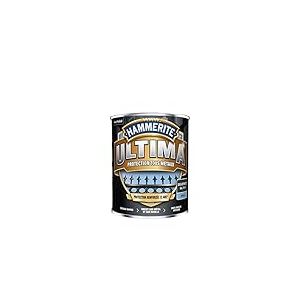 Hammerite Ultima - Peinture Acrylique Tous Métaux - 3 en 1 : Antirouille, Direct sur Rouille et Sans Sous-couche - Brillant Gris Anthracite 2,5 L