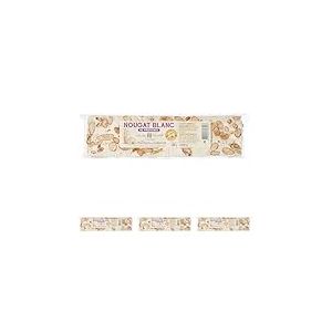 Les Ruchers du Luberon - Nougat Blanc de Provence en Barre 200 g - Nougat Tendre aux Amandes et au Miel de Lavande - Fabrication Artisanale (Lot de 4)