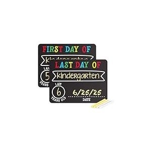 Pearhead First And Last Day Of School Photosharing Chalkboard Signs, Perfect Chalkboard Signs To Commemorate The First And Last Day Of School, 2 Chalkboard Signs For School Celebrations And Milestones