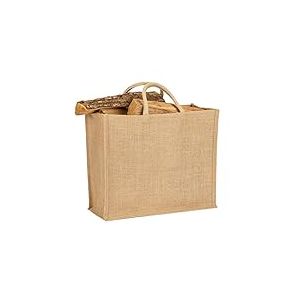 La Cordeline Sac Cabas Réutilisable Toile de Jute 29L 45x21x39cm, Sac de Courses, sac à Buches