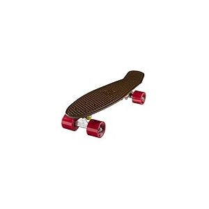 Ridge Original Retro Cruiser Skateboard Complet Unisex-Youth, Marron/Rouge, 55 cm x 15 cm