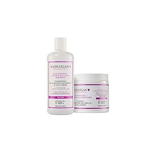 Kerargan - Duo Volumisant Shampoing & Masque Capillaire &agrave; la Biotine & Collag&egrave;ne pour Cheveux Plats, Fins et Ternes - Booste &Eacute;clat & Densit&eacute; - Sans Sulfate, OGM, Silicone, Huile Min&eacute;rale - 2x500ml