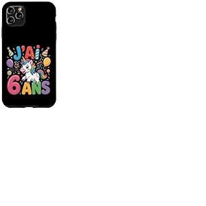 Enfant Licorne Enfant 6ans Anniversaire Garcon Fille Licorne Coque pour iPhone 11 Pro Max