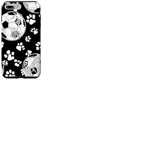 Motif de Football Monochrome Footie Fan Love Game Match Football Coque pour iPhone 7 Plus/8 Plus