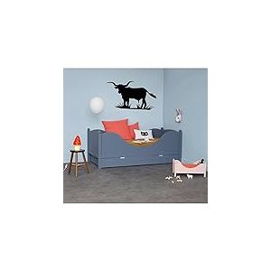 Stickers Taureau Longues Cornes - Jaune, L 30cm x H 18cm