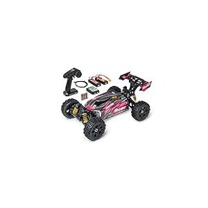 Carson 500409083 1:8 Akuma Buggy 4WD 100% RTR Rose - Voiture télécommandée, Tout-Terrain, de Haute qualité, véhicule RC, Voiture RC 70 km/h, Buggy télécommandé