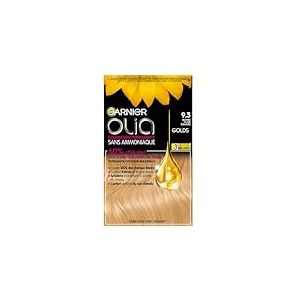Garnier Coloration Permanente - Sans Ammoniaque - Aux Huiles Naturelles de Fleurs - Blond Clair Solaire (9.3) - Olia