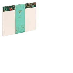 Clairefontaine - 116244C - Un Bloc Planner &agrave; rivets 24x17 cm - 60 Feuillets Imprim&eacute;s D&eacute;tachables - Papier 90g - D&eacute;cor Floral Bleu profond - Planificateur hebdomadaire Planning Hebdomadaire - Ga&iuml;a bleu