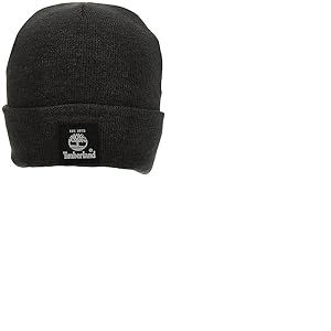 Timberland Casquette de Montre Courte avec &eacute;tiquette tiss&eacute;e Bonnet, Gris Anthracite chin&eacute;, Taille Unique Homme