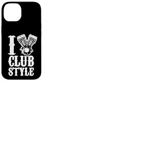 I Love Clubstyle Moto Rider Rétro Vintage Vieilli Coque pour iPhone 14
