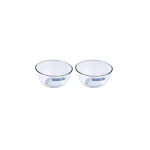 Pyrex Bol en verre 3 L, Blanc (Lot de 2)