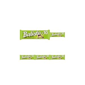 BALISTO - Barres chocolat et biscuit c&eacute;r&eacute;ales, lait, noisettes et raisins - 10 sachets de 18,5g - 185g (Lot de 5)