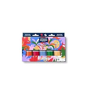 Lefranc Bourgeois 302075 Peinture Acrylique Fine – Coffret couleurs sélectionnées par Leona Rose, 5x80ml