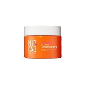 Nip+Fab Vitamin C Fix Hybrid Gel Creme 5% 50 ml | Crème hydratante gel-like | Complexe de vitamine C haute performance à 5% | Peau éclatante et lumineuse | Acide férulique