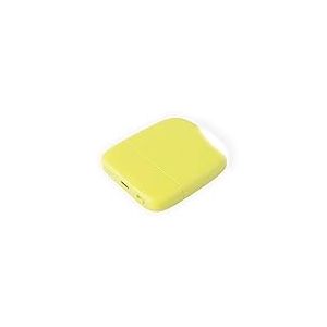Xoopar - Ice-Powerbank - Batterie Externe 5000 mAh avec Lumière Tactile Intégrée Adaptée à Tous Les Smartphone Iphone,Samsung,Huawei,Xiaomi,LG,Tablette en Plastique Recyclé Certifié GRS - Jaune