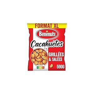 Bénénuts Cacahuètes Délicatement Salées Format XL, 590g (Lot de 6)