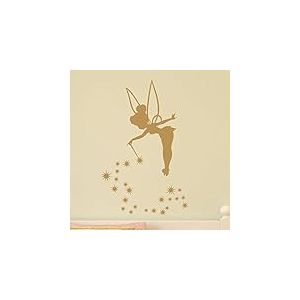 Ambiance-Live Sticker mural F&eacute;e Clochette Dor&eacute; 2-45 x 35 cm, Or