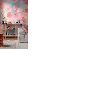 Livingwalls COSMOPLITAN 791551 Papier peint photo intiss&eacute; avec motif de feuilles en bleu, rose, violet 8,80 x 0,53 m