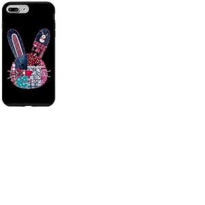 Lapin de No&euml;l Patchwork Mignon Lapin Coque pour iPhone 7 Plus/8 Plus